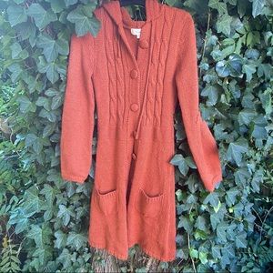 SALE Hooded Sweater 🍂 Orange with buttons